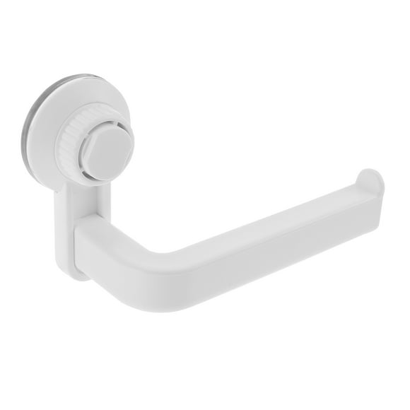 SHISUYAN Vacuum Suction Cup Toilet Paper Holder Drill Bathroom Tissue Paper Roll Holder Toilet Paper Hanger White Metal Hanger Black Towel Holder