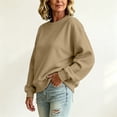 thumbnail image 5 of Sweatshirt For Women Crewneck Pullover Sweatshirts No Hood Long Sleeve Tops Casual Comfy Fall Clothes, 5 of 7