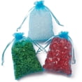 thumbnail image 4 of 10Pcs Organza Gift Bags with Drawstring Wedding Party Favor Pouches Deep Sky Blue 15x10cm Organza Pouches for Potpourri Rectangular Shape Wedding Party Holiday Gift Packaging, 4 of 4
