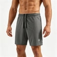 thumbnail image 6 of cllios Men's Athletic Shorts 5 Inch Inseam Breathable Quick Dry Fitness Shorts Solid Color Lightweight Cooling Running Short with Zipper Pockets Gray XL, 6 of 6