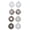 Champagne/White, variant on 8-Count Multicolor Ball Shatterproof Christmas Ornaments, 4.5", by Holiday Time