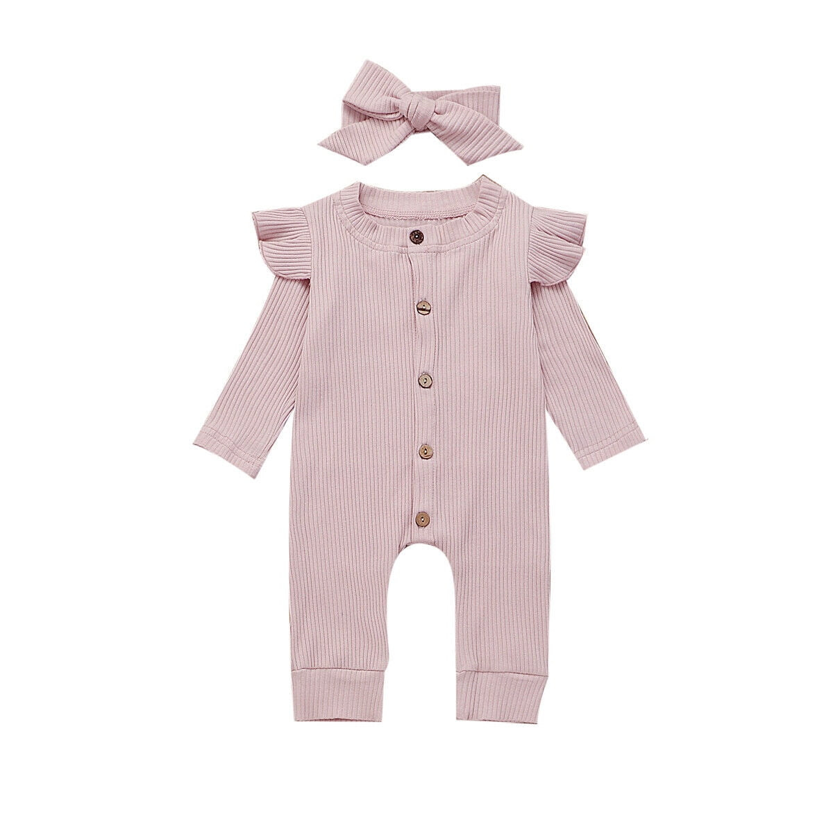 Wsevypo Newborn Baby Girl Boy 2pcs Clothes Set Knitted Romper Jumpsuit Outfits Walmart Com