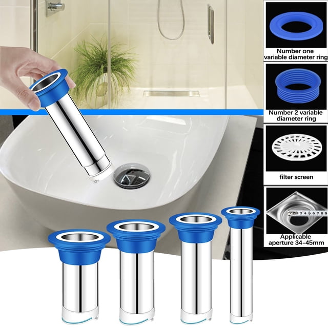 Xihbxyly Artículos de Menos de 5 Dólares. Núcleo de Drenaje de Piso Extendido, Tubería de Extensión Rota de Acero Inoxidable, Núcleo Interno para Evitar Olores, Bloqueador de Olores Universal