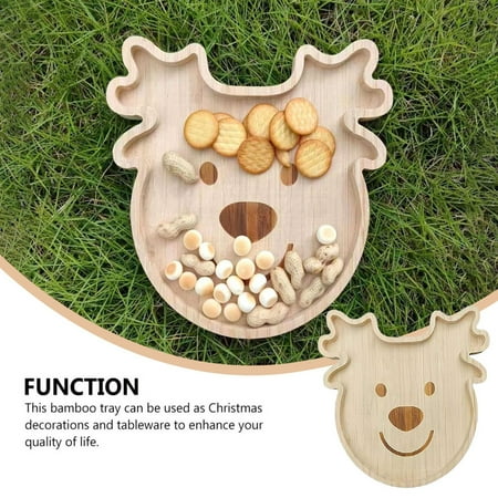 

Christmas Wooden Serving Tray Classic Christmas Shape Food Tray For Cheese Snack Cookie Fruit For Party Cookie Sheet Non Pad Burger Stoneware Jellyroll Pan 10x15 13 X 9 Baking Pan Nonstick Crisper
