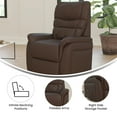thumbnail image 4 of BizChair Series Cognac LeatherSoft Remote Powered Lift Recliner for Elderly, 4 of 11