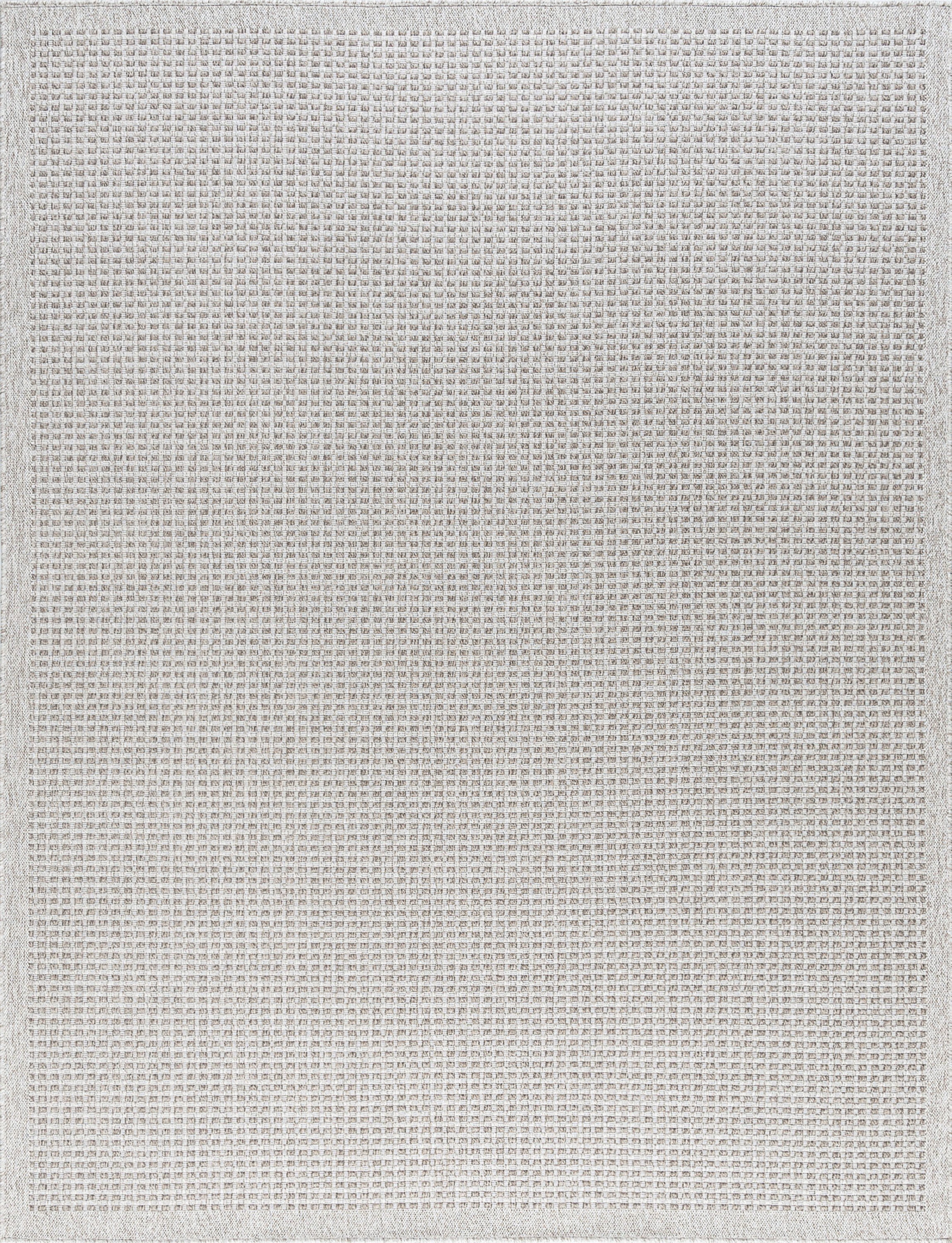 9x12 Water Resistant, Large Indoor Outdoor Rugs for Patios, Front Door Entry, Entryway, Deck, Porch, Balcony | Outside Area Rug for Patio | Taupe, Basketweave | Size: 8'9'' x 12'2''