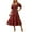 C34/Red, variant on XIYON Dress For Women Fashion Checked Mid Sleeve Casual Long Dress Fashion