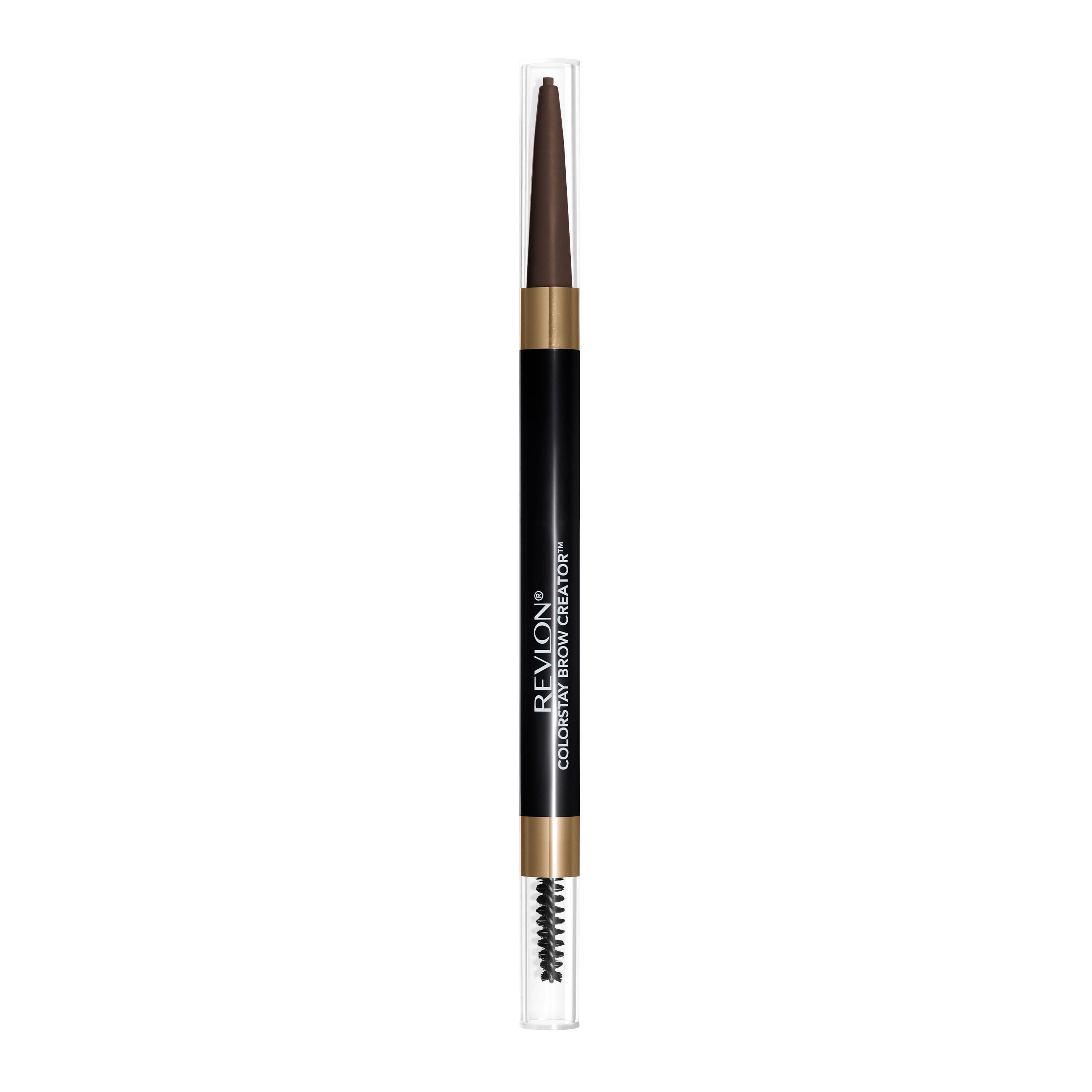 Revlon Eyebrow Pencil & Powder by Revlon, ColorStay Brow Creator 2-in-1 Eye Makeup with Spoolie, Longwearing with Precision Tip, 610 Dark Brown, 0.23 Oz, 610 Dark Brown, 0.01 oz