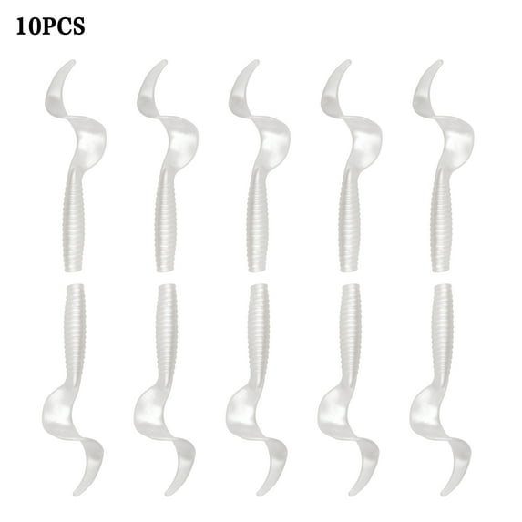 Soft Fishing Lure Baits Fishing Worm Lures Kit Plastic Soft Fishing Lures for Freshwater Saltwater-10pcs