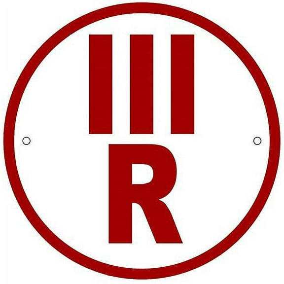III-R Floor Truss Circular Sign (WHITE ,Reflective Aluminum ,HEAVY DUTY,6X6, RUST Free)