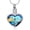 Gold/Blue, variant on Personalize Sea Turtle Coral Shell Birthstone Heart Cremation Urn Pendants with Chain Human Pet Memorial Jewelry Memory Necklace