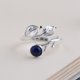 thumbnail image 5 of Guardurnaity Anillo abierto vintage de plata de ley S925 con delicada incrustación de lapislázuli La plata S925 no es alérgica Ropa, zapatos y accesorios Miscelánea Lapislázuli, 5 of 6