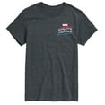 thumbnail image 2 of Marvel Captain America - Retro Distressed Flag Pose - Men's Short Sleeve Graphic Tee, 2 of 4