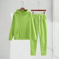 thumbnail image 5 of KPOPLK Kids Boys Clothes Color Blocking Hoodie Sweatshirts and Pant 2Pcs Fall Outfits Set(11-12 Years,a13-Green), 5 of 9