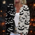 thumbnail image 2 of Halloween Cardigan for Women Funny Halloween Pumpkin Womens Sweaters Cardigan Knit Button Down Cropped Long Sleeve Fall Winter Fashion Soft Tunic Sweater Black S, 2 of 7