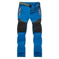thumbnail image 2 of Boys Pants for Summer New Outdoor Kids Pants Breathable Lightweight Convertible Shorts Cozy casual Pants Sky Blue M(7-8 Years), 2 of 5
