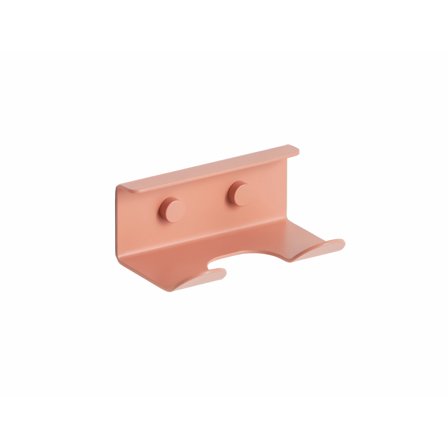 Slim Matte Salmon double Towel Hook. Robe hook