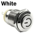 thumbnail image 1 of Bgsha 12mm Metal Push Button Switch Power Button Waterproof Flat LED Light 12V-24V, 1 of 8