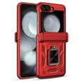 thumbnail image 3 of Innens Case for Samsung Galaxy Z Flip 5 5G Shockproof Pone Cover with Slide Camera Lens Protector and Ring Stand, Red, 3 of 17
