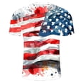 thumbnail image 4 of Spring Tops for Women Funny Shirts for Men under $10 Summer Shirts for Men Independence Day Men's Graphic Round Neck Short Sleeve T-shirt Tops/Shirt Multicolor XXXL, 4 of 5