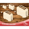 thumbnail image 3 of Unfinished Wood Toaster Shape | DIY Craft Cutout 3" / 1/8", 3 of 3