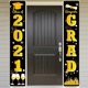 thumbnail image 2 of Juego de letreros para porche de graduación, felicitaciones, clase de graduación, hogar, pancarta colgante para interiores, decoración de porche, fiesta, oro negro, oro negro, 2 of 5