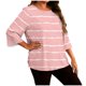 thumbnail image 3 of TaTaai Women's Gradient Print Long Sleeved T-shirt, Plus Size Round Neck Top, Lightweight Soft Design, All Seasons Wear, Casual Daily Party Work Dating Home Outfit Gift, 3 of 6