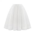 thumbnail image 2 of Loopsun Womens Summer Skirts, Womens Summer High Waist Puff Half Length Mesh Skirt White M, 2 of 3