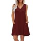 thumbnail image 1 of mfyjkho Vestidos de fiesta para mujer, Vestido de verano para mujer, sin mangas, con cuello en V y estampado de bolsillo Vestidos largos para mujer xl, 1 of 5