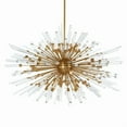 thumbnail image 2 of 1950's Antique Brass Sputnik Acrylic Stilnovo Style Urchin Chandeliers Lights, 2 of 4