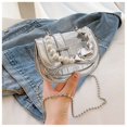 thumbnail image 4 of Bolso pequeño estilo mini para mujer, de verano, de textura de alta gama, bolso oblicuo, bolso de hombro con cadena brillante de moda, 4 of 6