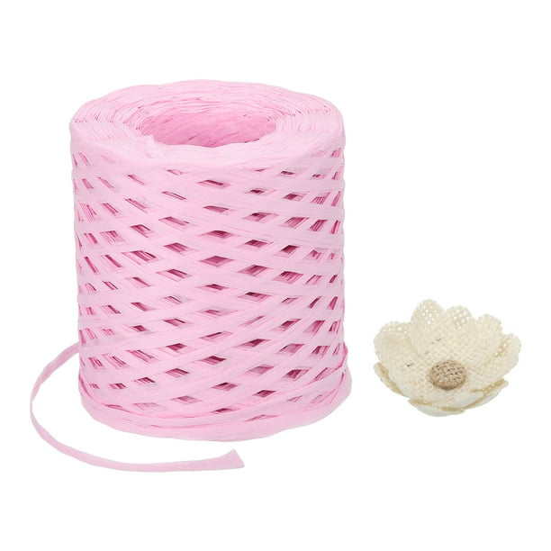 Cinta de rafia de papel Uxcell 200m/656ft Cinta de rafia Hilo de kraft para envolver regalos, suministros de manualidades (Púrpura claro)