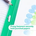 thumbnail image 4 of BAZIC 2 Pockets Poly Folder, 3 Prong Fastener Clip, Green Color, 100-Count, 4 of 7