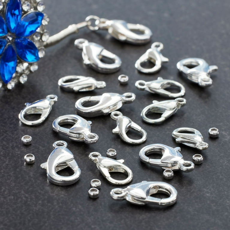 Bead Landing Silver Crimp Beads & Lobster Clasps - 76 ct