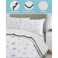 thumbnail image 3 of Quilts Queen Size Bedding Set, Christmas Blue Snowflakes Reversible Summer Quilt 3 Pieces, Winter Modern Minimalist Geometric Lightweight Bedspreads Coverlets with 2 Pillow Shams for All Seasons, 3 of 5