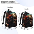 thumbnail image 3 of Lsque Artistic Flower Butterfly Skull Pattern Canvas Daypack, Durable Backpack, High-quality Versatile Backpack,Vintage Compact Backpack-Small, 3 of 6