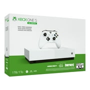 Microsoft Xbox One S 1TB All Digital Edition 3 Game Bundle (Disc-free Gaming), White, NJP-00050