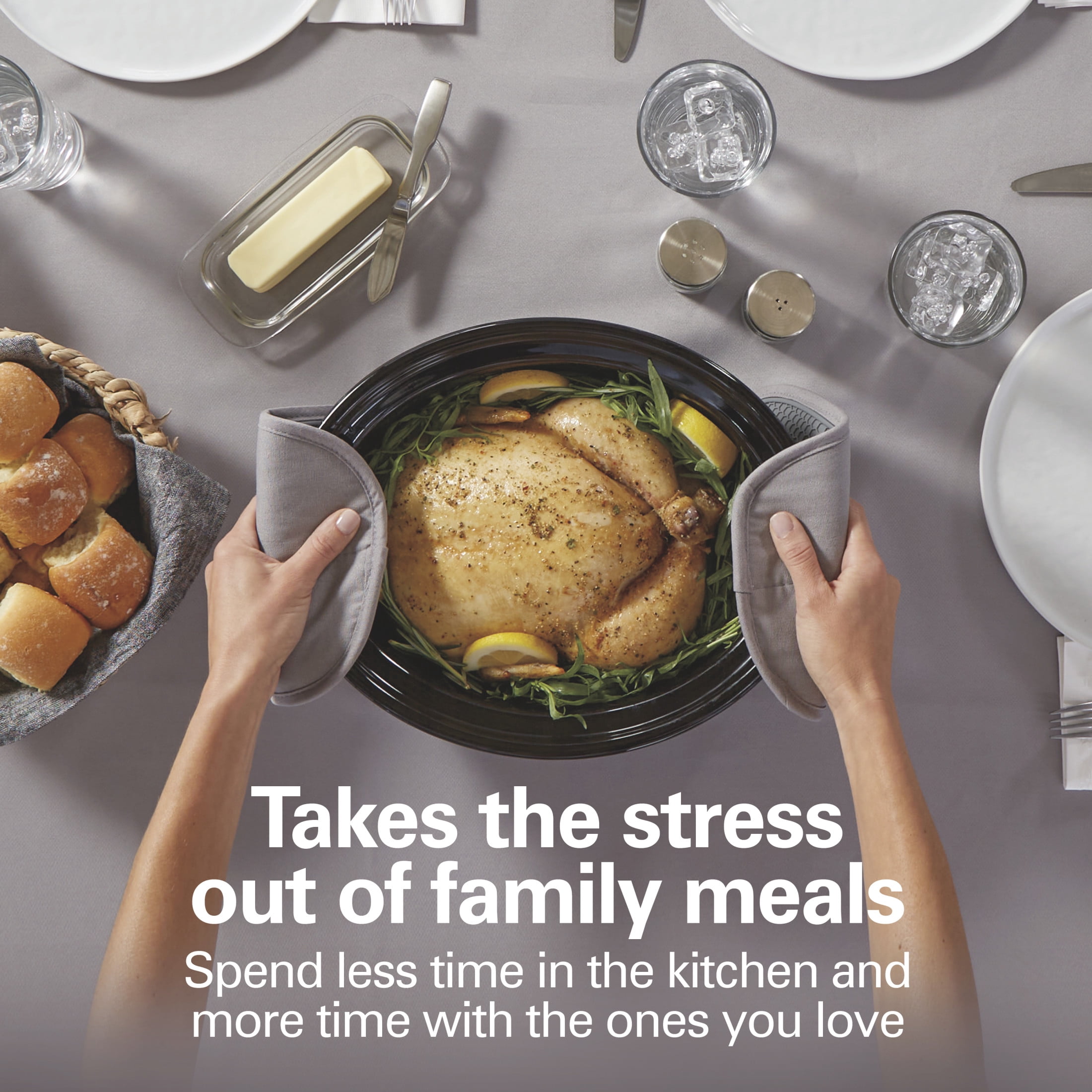 Hamilton Beach 6 Qt Programmable Slow Cooker, Stoneware Crock with Removable Pot, Matte Black