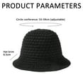 thumbnail image 2 of Sombreros de cubo de punto para mujer Sombrero de cubo de invierno de moda Sombreros de pescador para mujer Sombrero de cubo Pescador de otoño, 2 of 5