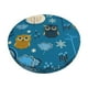 thumbnail image 1 of Balery Cute Colorful Owls And Trees Fundas de asiento para taburete de bar redondo de tela de terciopelo ajustables que protegen de arañazos y manchas para sillas de 14 a 17 pulgadas.-12 inch, 1 of 7