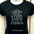 thumbnail image 4 of The Joy of the Lord is My Strength Iron-on Clear Rhinestone Transfers by JCS Rhinestones, 4 of 5