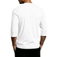 thumbnail image 3 of GrmtClth Crew Neck Three Quarter Sleeve Breathable Solid Pullover Shirt for Men, Plain Loose Fit Summer Daily Walking Tops White S, 3 of 4