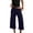 05-Navy, variant on Fold Over Capri Pants for Women -Low Rise Wide Leg Yoga Capris Summer Cute Going Out Flowy Gaucho Pants & Daily Wear 01-Black L