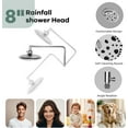 thumbnail image 4 of Shower Head ” High Pressure Rain/Hand Shower Combo with ” Extension Arm Function Hand Shower LeakProof Shower Head with Holder/Shower Hose Height/Angle Adjustable(” Chrome Pla, 4 of 7