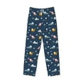 thumbnail image 6 of Uemuo Modern Modern Excavator Pattern Men's Wide Leg Palazzo Lounge Pants with Pockets Light Weight Loose Comfy Casual Pajama Pants-Small, 6 of 9