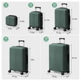 thumbnail image 6 of Ktaxon 5-Piece Luggage Set Hardshell Lightweight ABS Carry On Suitcase 360° Spinner Wheels Green, 6 of 10