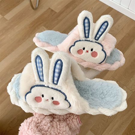 

CoCopeanut Home Plush Women Slipper Spring Summer Cute Frog Flip Flops Ladies Design Cozy Shoes Slides Schools Girls Platform Cloud Sandals