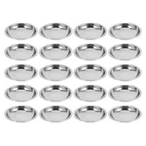 Raindrops Set of 20 Stainless Steel Sauce Dipping Bowls for Home Use, Elegant Round Appetizer Plates