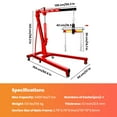 thumbnail image 6 of 2 Ton Hydraulic Engine Hoist, 4400lbs Folding Crane with 6 Swivel Wheels, Heavy Duty Carbon Steel Lift for Garage, Workshop, Warehouse​, 6 of 9