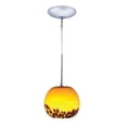 thumbnail image 1 of 1-Light Low Voltage Pendant & Canopy Kit with Chrome Socket, Amber, 1 of 1